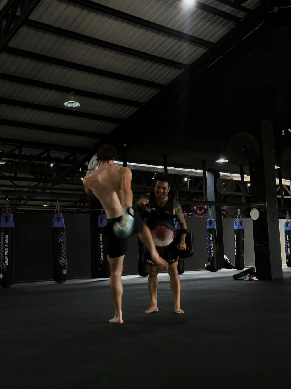 Muay Thai training during Cooper Molloy’s trip to Thailand